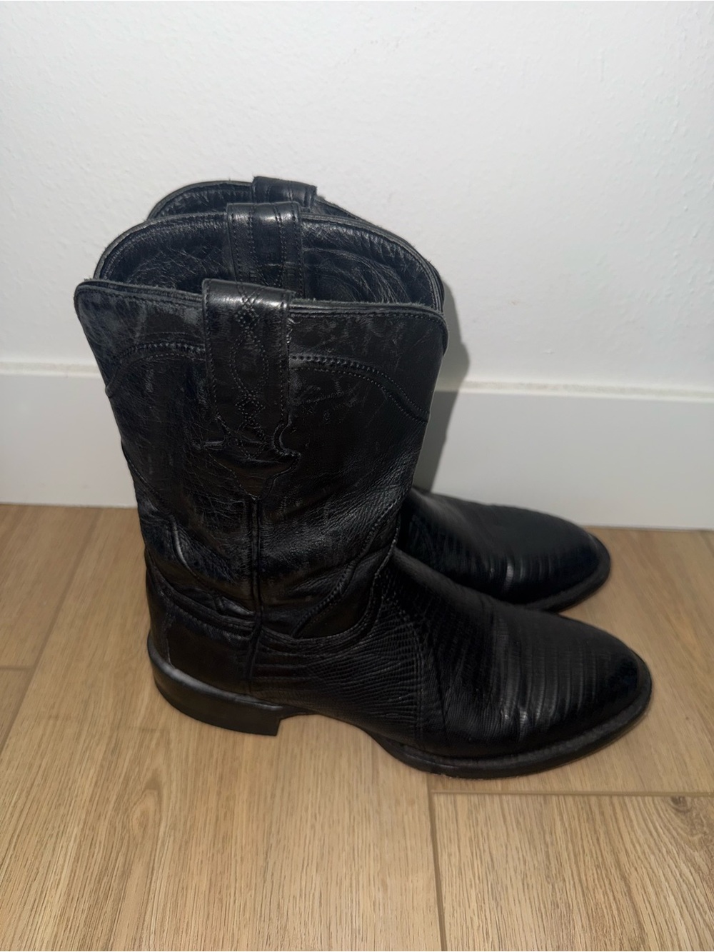 Mens Genuine Lizard Skin Cowboy Boots